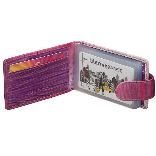 Визитница Dr.Koffer из натуральной кожи фиолетовая