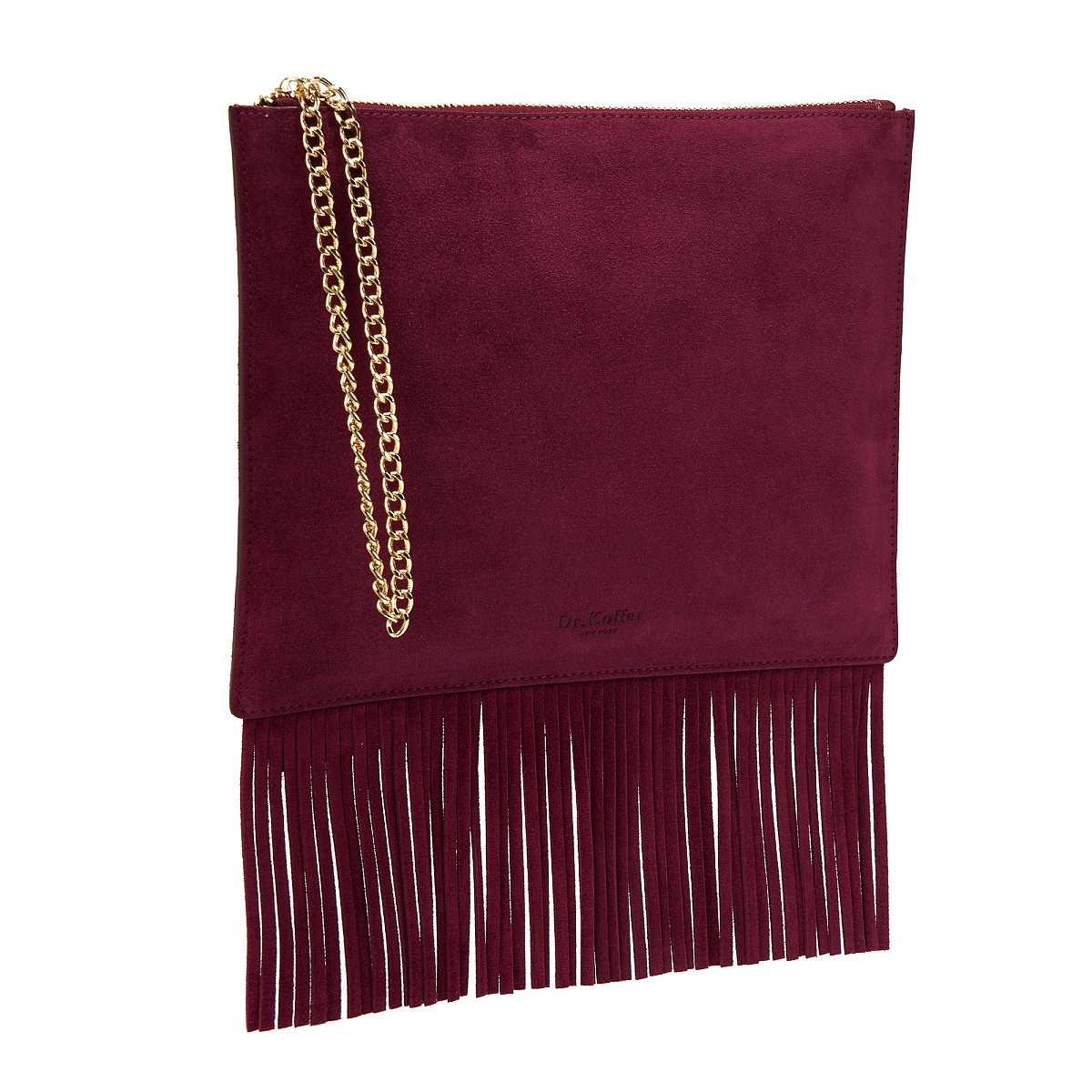 Женская сумка  Dr. Koffer из натуральной кожи бордовая