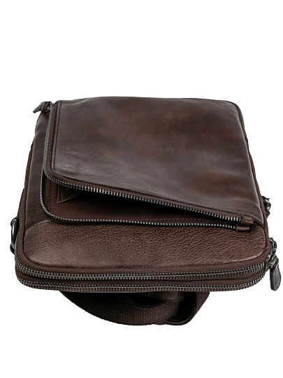 Сумка через плечо Dr.Koffer из натуральной кожи коричневая