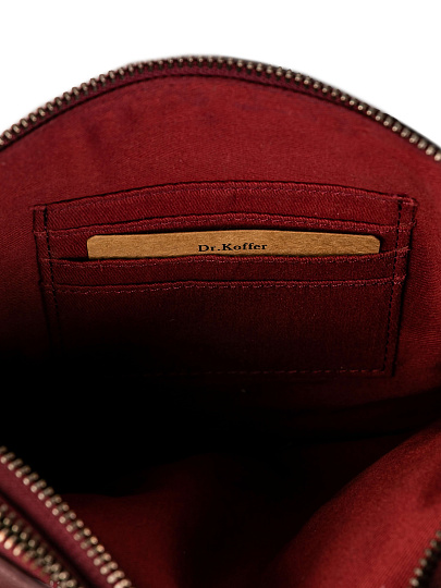 Женская сумка Dr.Koffer из натуральной кожи бордовая
