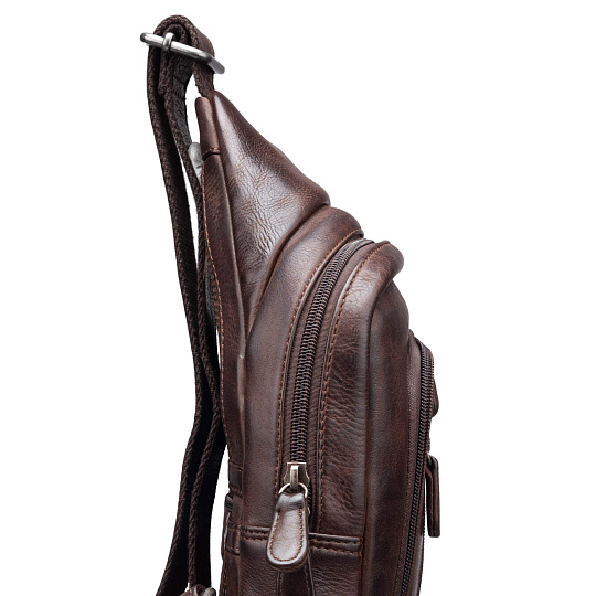 Рюкзак Dr.Koffer из натуральной кожи темно-коричневый