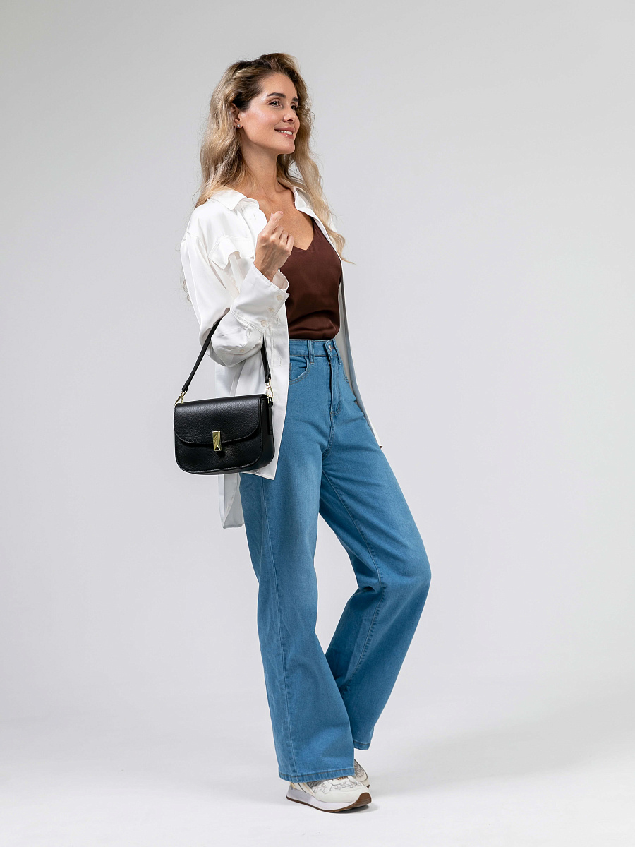 Женская сумка Dr.Koffer из натуральной кожи черная