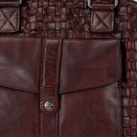 Сумка через плечо Dr.Koffer из натуральной кожи красная