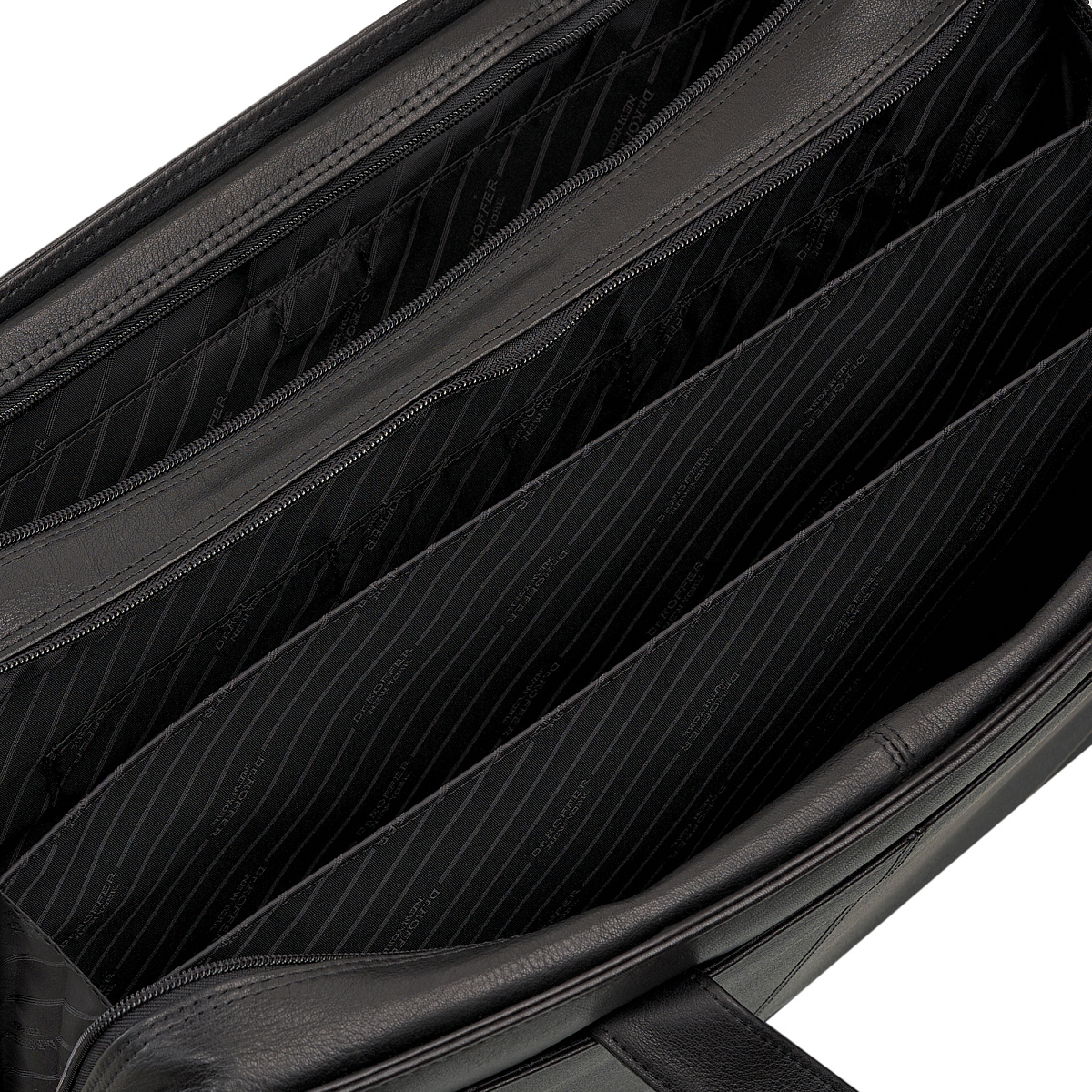 Деловая сумка Dr.Koffer из натуральной кожи черная