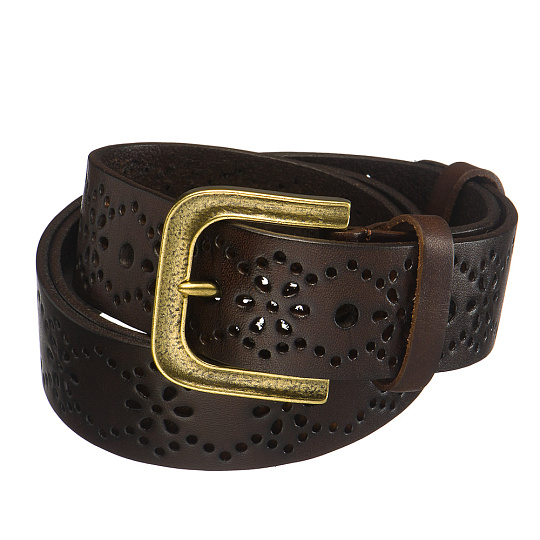 Ремень Dr. Koffer из натуральной кожи коричневый