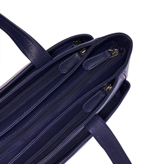 Женская сумка Dr.Koffer из натуральной кожи синяя