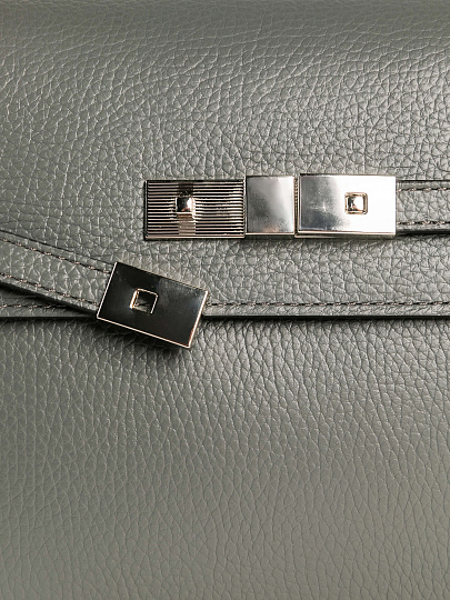 Женская сумка Dr. Koffer из натуральной кожи серая