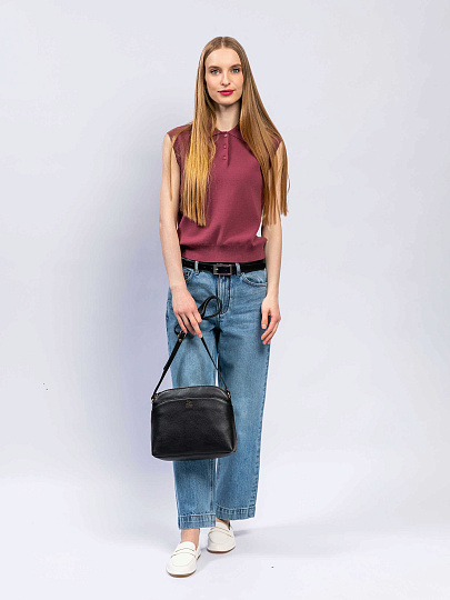 Женская сумка Dr. Koffer из натуральной кожи черная