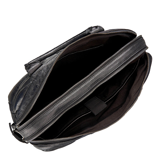 Деловая сумка Dr.Koffer из натуральной кожи черная