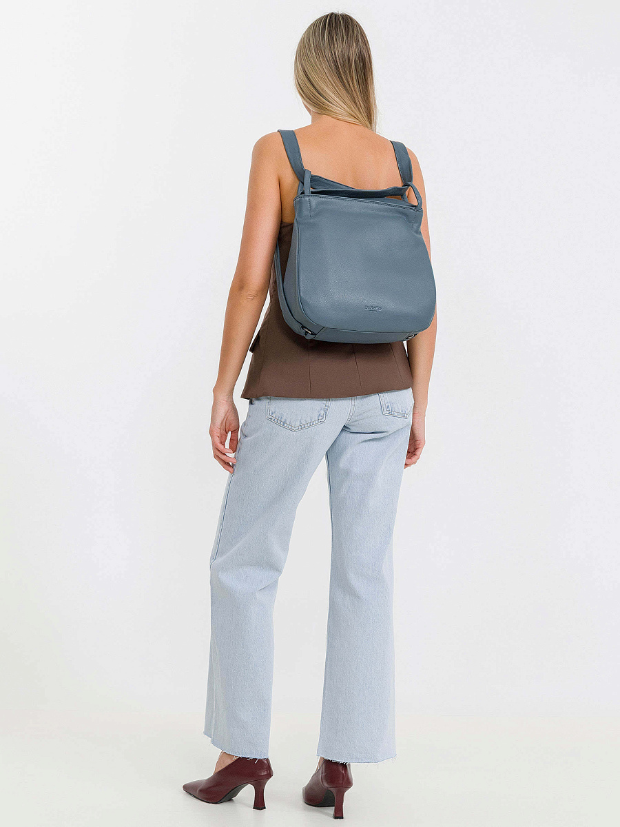 Женская сумка Dr.Koffer из натуральной кожи голубая