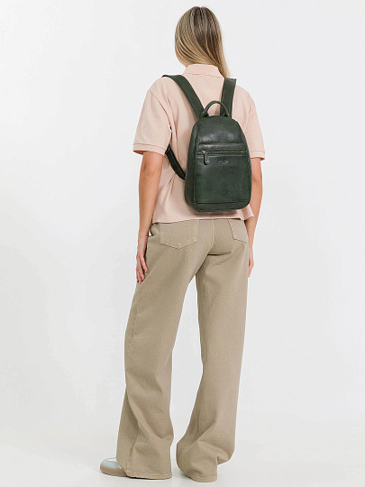 Рюкзак Dr.Koffer из натуральной кожи зеленый