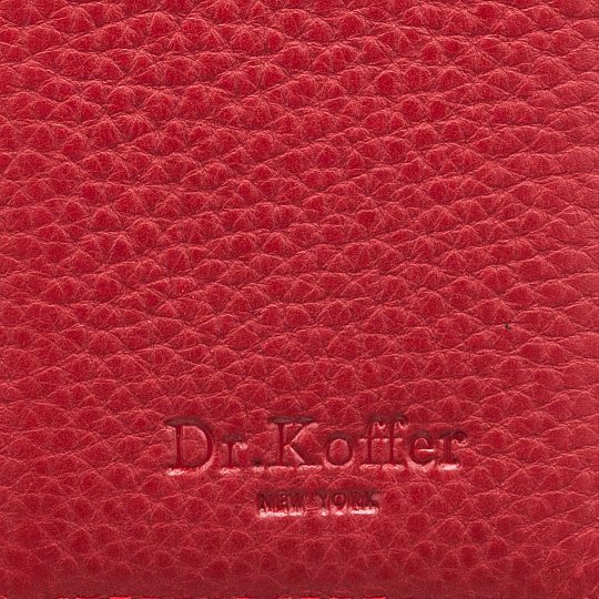 Кредитница Dr.Koffer из натуральной кожи красная