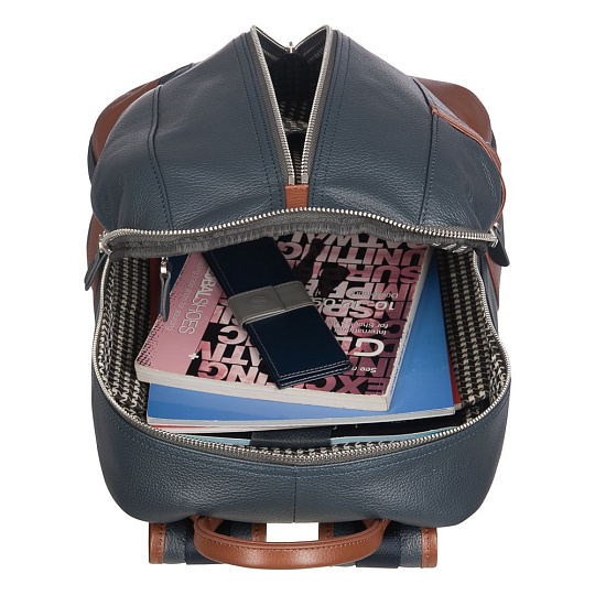 Рюкзак Dr.Koffer из натуральной кожи синий