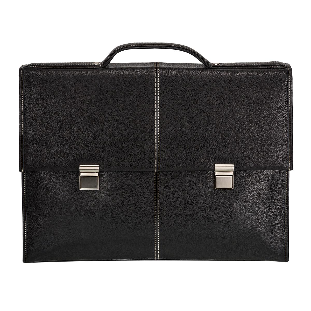 Портфель Dr.Koffer из натуральной кожи черный