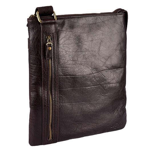 Сумка через плечо Dr.Koffer из натуральной кожи коричневая