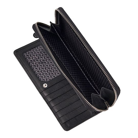 Портмоне Dr.Koffer из натуральной кожи черное