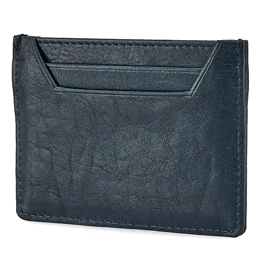 Кредитница Dr.Koffer из натуральной кожи синяя