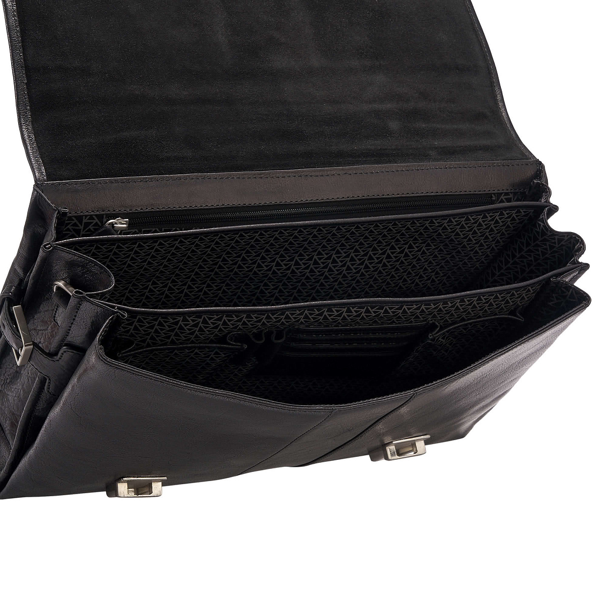 Портфель Dr.Koffer из натуральной кожи черный