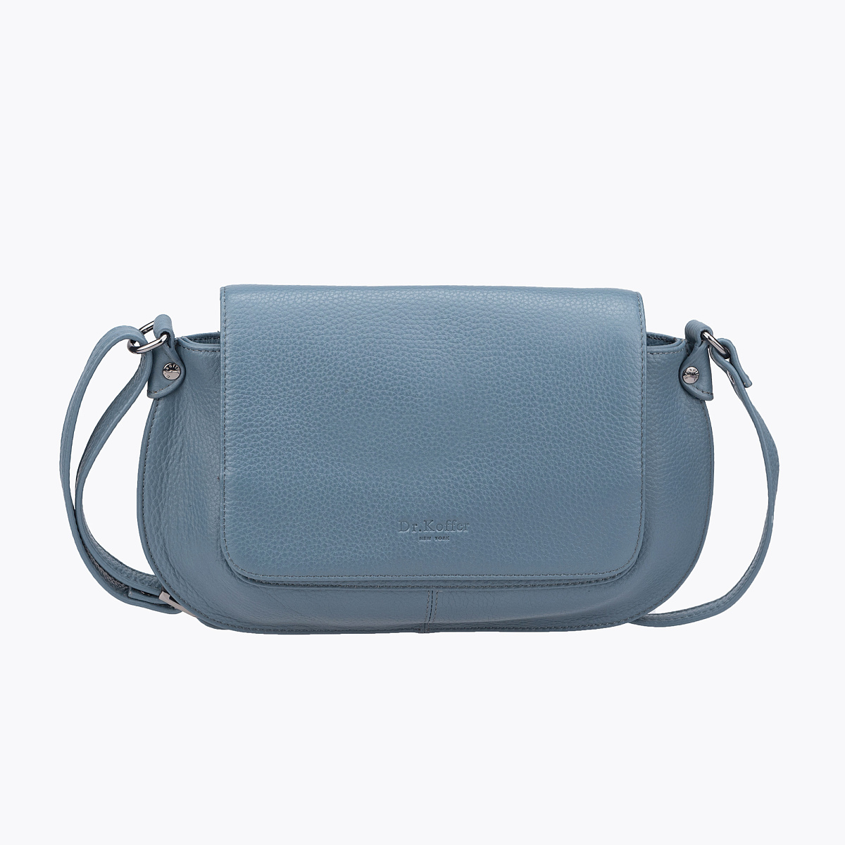 Женская сумка Dr.Koffer из натуральной кожи голубая