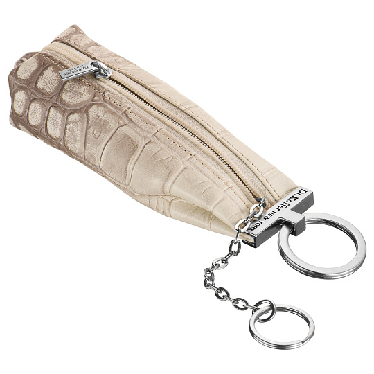 Ключница Dr.Koffer из натуральной кожи белая