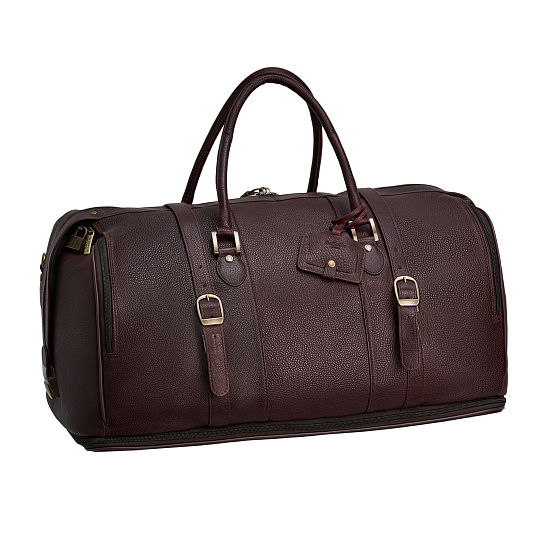 Сумка дорожная Dr.Koffer из натуральной кожи коричневая