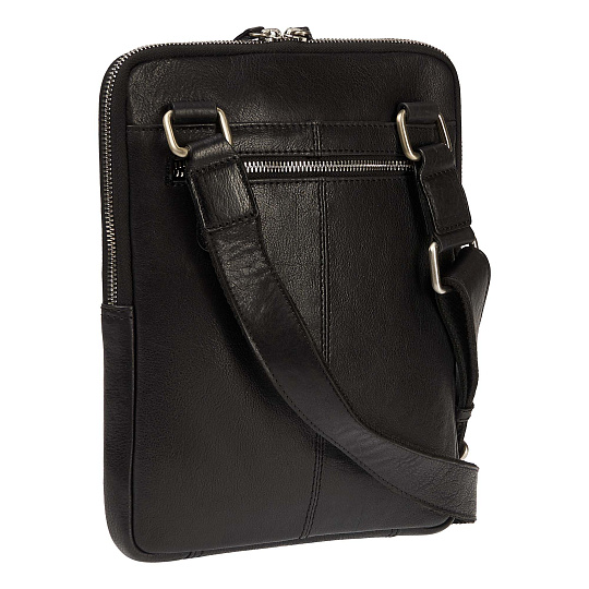 Сумка через плечо Dr.Koffer из натуральной кожи черная