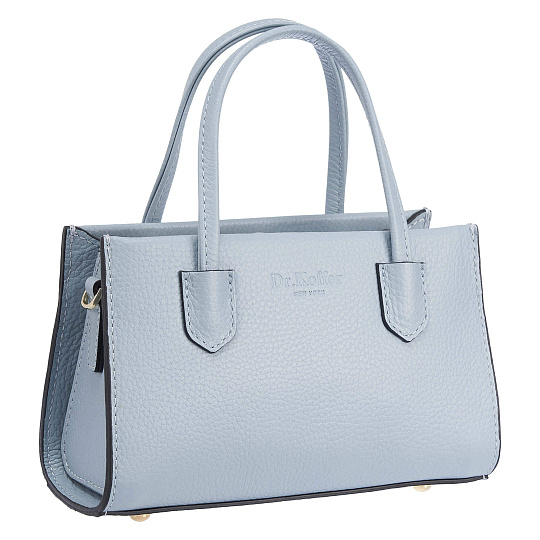 Женская сумка Dr. Koffer из натуральной кожи голубая