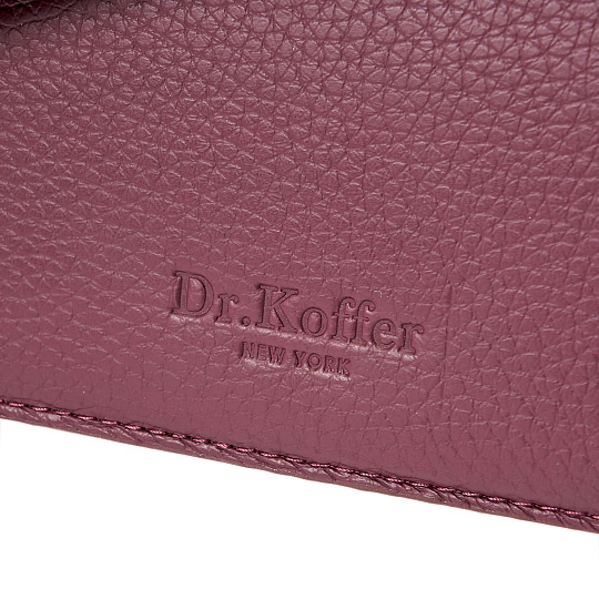 Женская сумка  Dr. Koffer из натуральной кожи бордовая