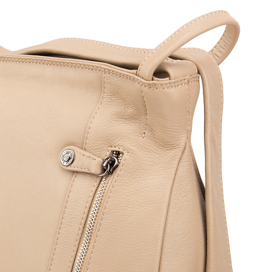 Женская сумка Dr.Koffer из натуральной кожи бежевая