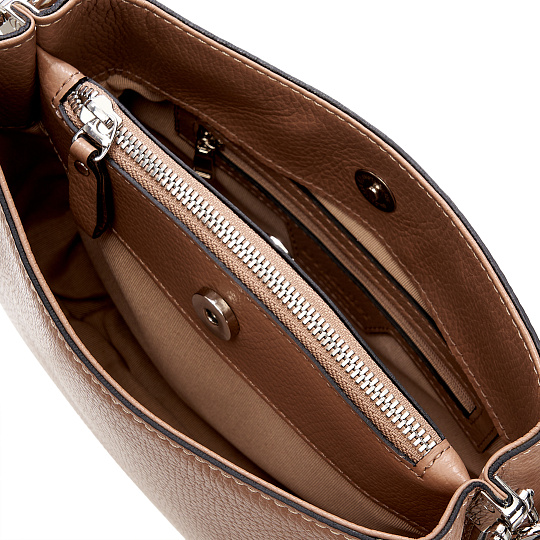 Женская сумка Dr.Koffer из натуральной кожи коричневая