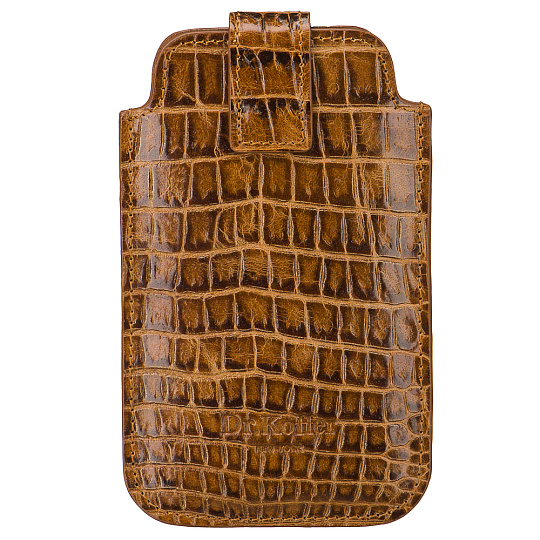 Чехол для телефона из натуральной кожи коричневый Dr.Koffer