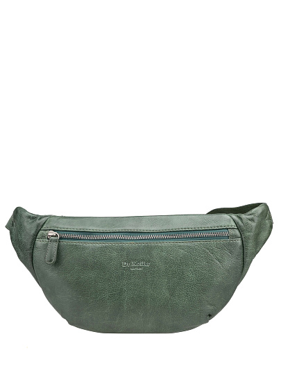 Сумка на пояс Dr. Koffer из натуральной кожи зеленая