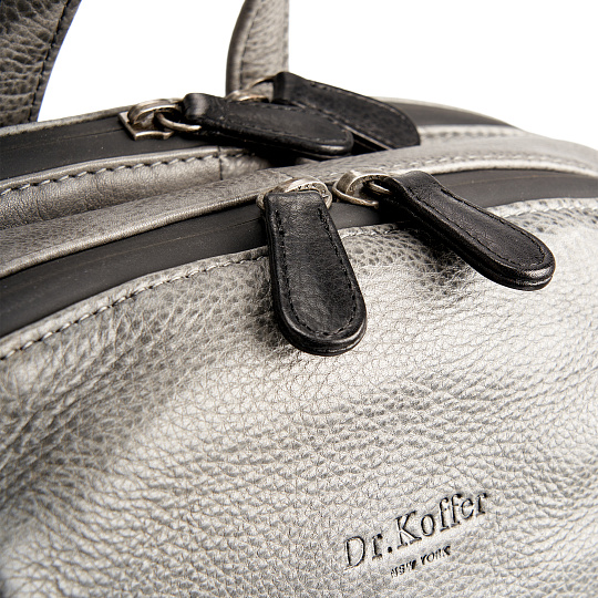 Рюкзак Dr.Koffer из натуральной кожи серый