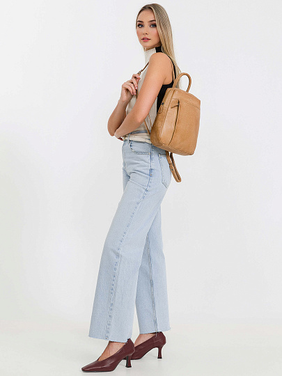 Рюкзак Dr.Koffer из натуральной кожи бежевый