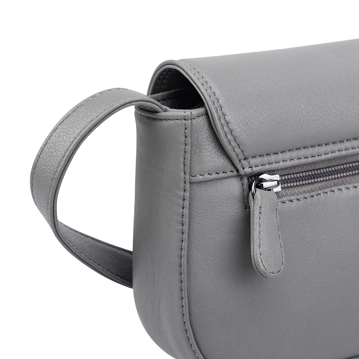 Женская сумка Dr.Koffer из натуральной кожи серая