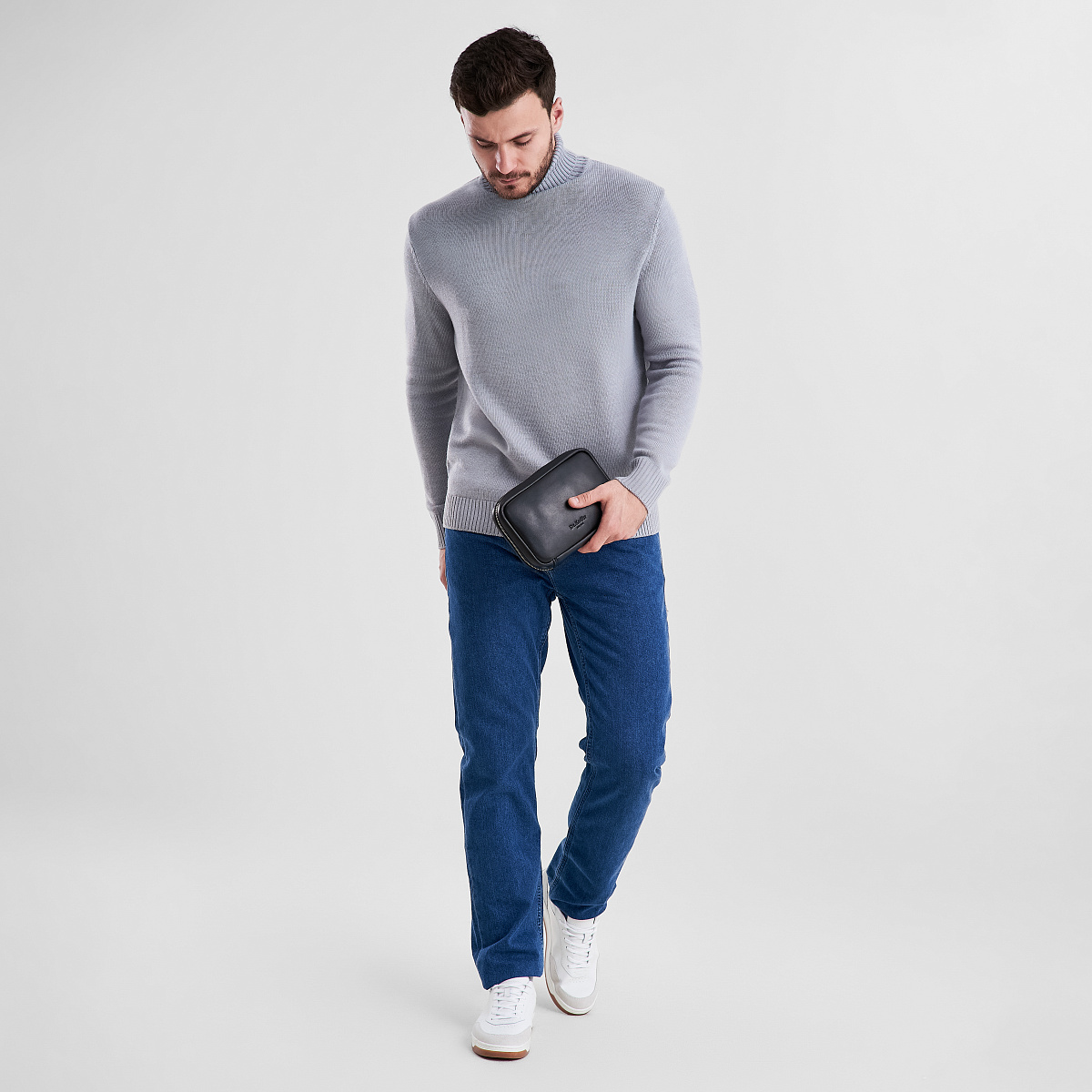 Несессер Dr. Koffer из натуральной кожи черный