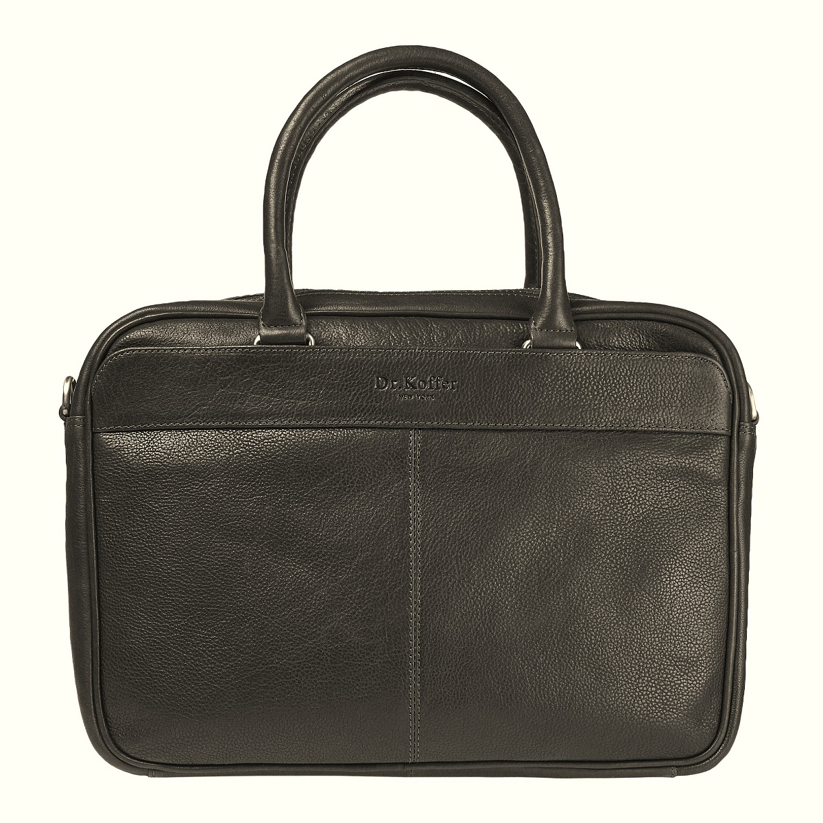 Деловая сумка Dr.Koffer из натуральной кожи черная