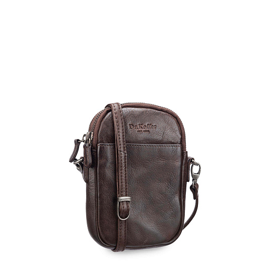Сумка через плечо Dr.Koffer из натуральной кожи коричневая
