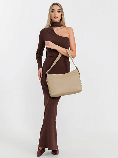 Женская сумка Dr.Koffer из натуральной кожи бежевая