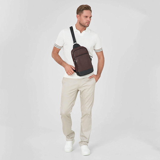 Рюкзак Dr.Koffer из натуральной кожи темно-коричневый