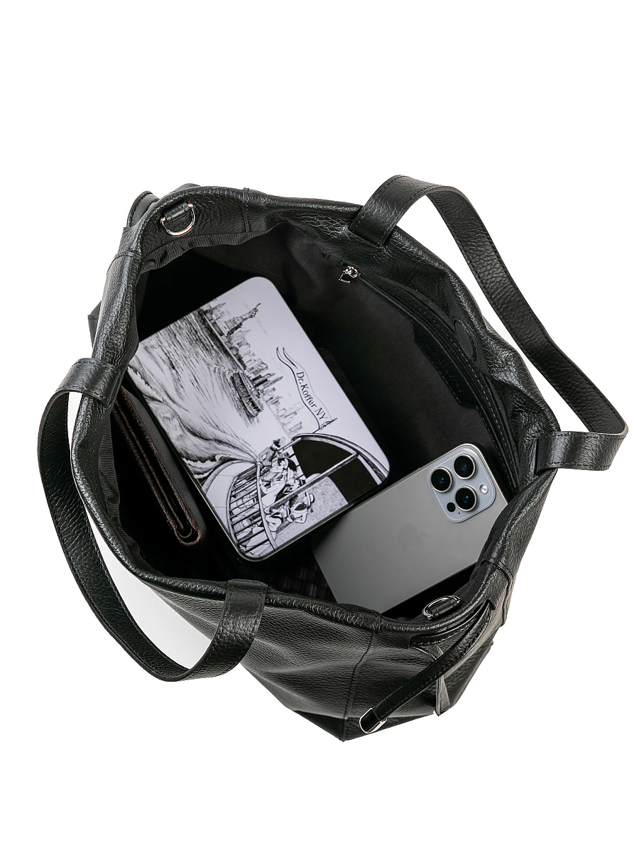 Женская сумка Dr. Koffer из натуральной кожи черная