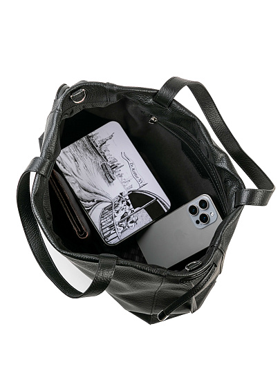 Женская сумка Dr. Koffer из натуральной кожи черная