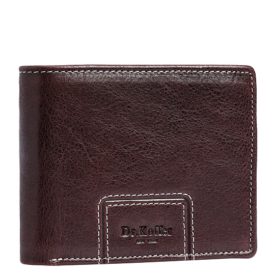 Портмоне Dr.Koffer из натуральной кожи коричневое