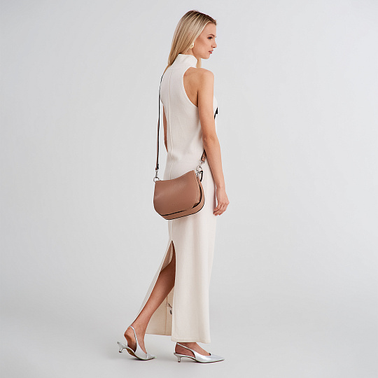 Женская сумка Dr.Koffer из натуральной кожи коричневая