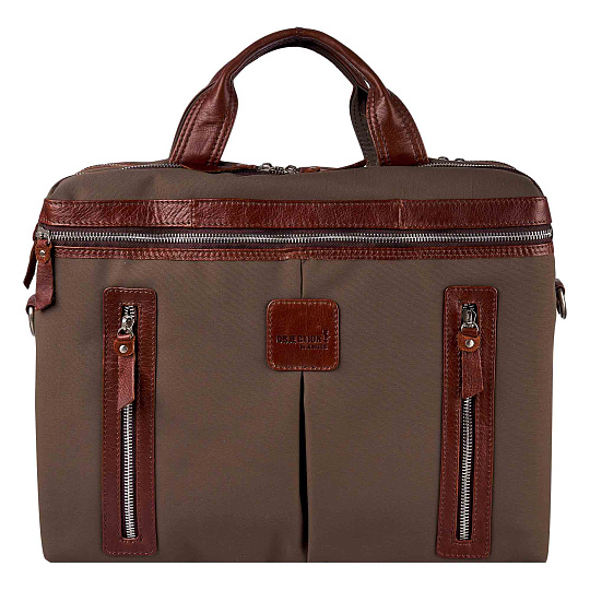 Деловая сумка Dr.Koffer из полиэстэра и натуральной кожи