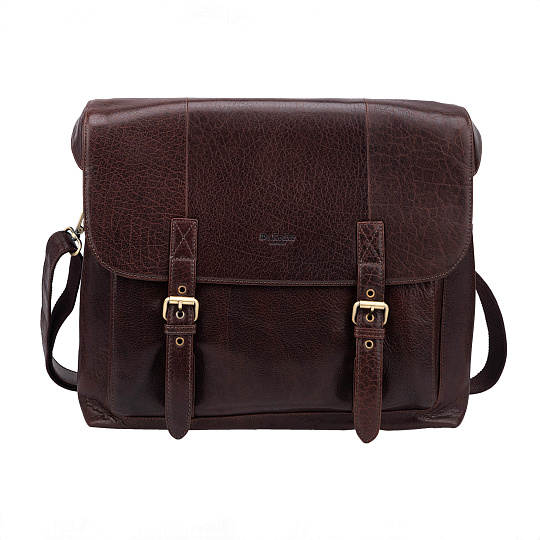 Портфель Dr.Koffer из натуральной кожи темно-коричневый