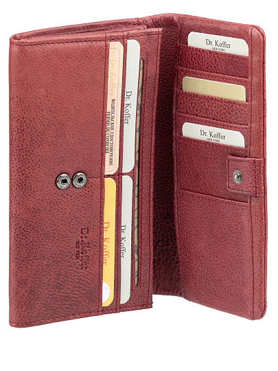 Кошелек Dr.Koffer из натуральной кожи бордовый