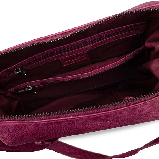 Сумка через плечо Dr.Koffer из натуральной кожи фиолетовая