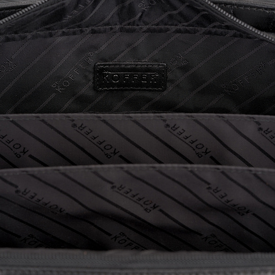 Деловая сумка Dr.Koffer из натуральной кожи черная