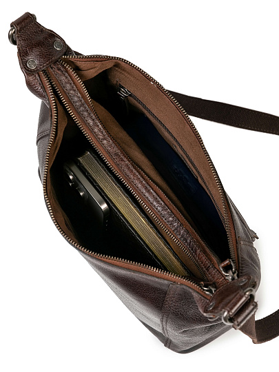 Сумка через плечо Dr.Koffer из натуральной кожи коричневая